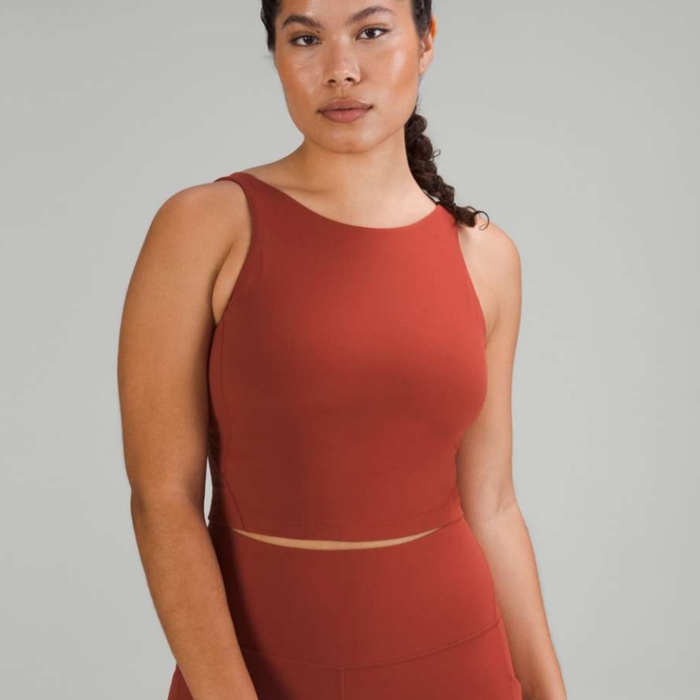 Lululemon align high neck tank bra size 6 cayenne